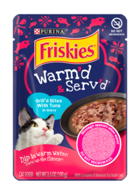 Friskies Warm'd & Serv'd Grill'd Bites Wet Cat Food