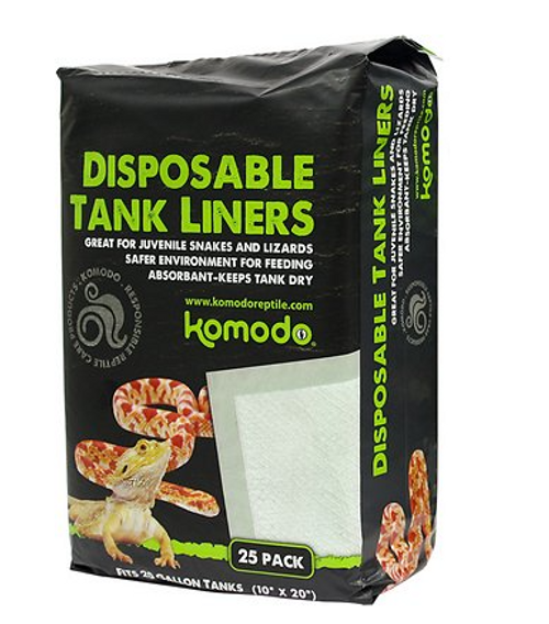 Komodo Disposable Reptile Tank Liners, 25 pack