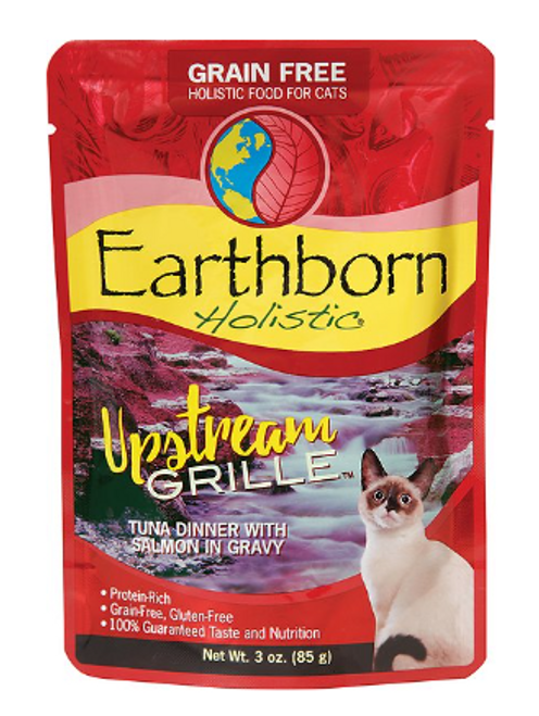 Earthborn Holistic Upstream Grille Tuna Dinner With Salmon In Gravy Grain-Free Cat Food Pouches