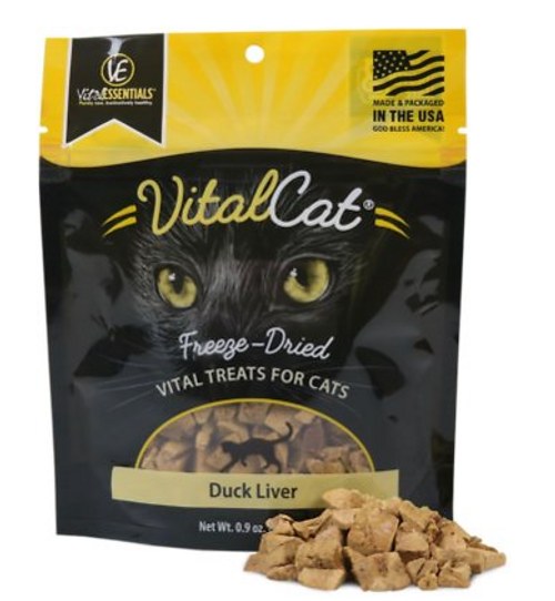 Vital Essentials VitalCat Duck Liver Freeze-Dried Cat Treats .9 oz