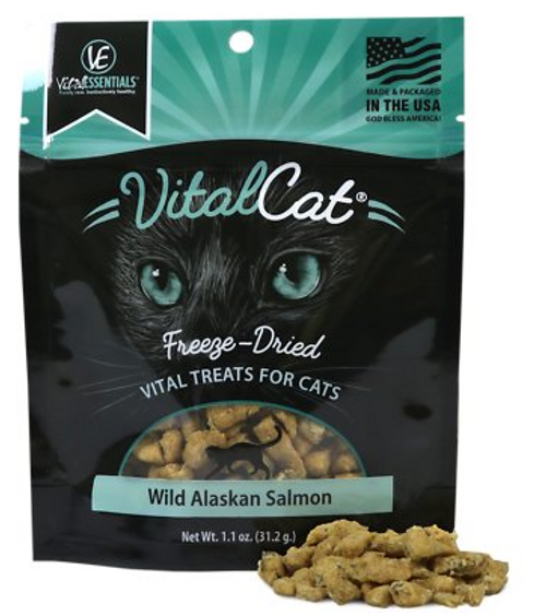 Vital Essentials Vitalcat Freeze-Dried Wild Salmon Cat Treats 1.1 oz