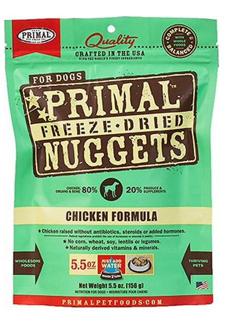 Primal Chicken Formula Nuggets Grain-Free Freeze-Dried Dog Food