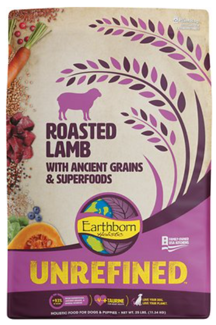 Earthborn Holistic Unrefined Roasted Lamb With Ancient Grains & Superfoods Dry Dog Food