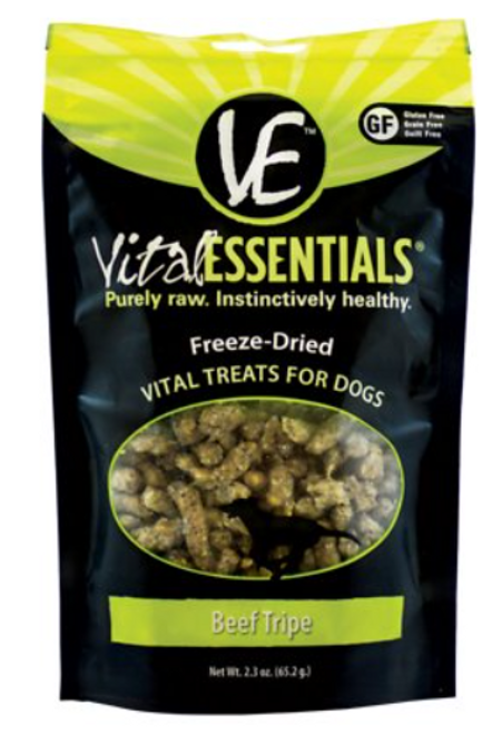 Vital Essentials Freeze-Dried Beef Tripe Dog Treats 2.3 oz