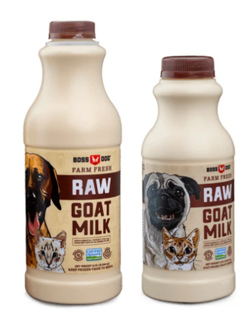 Boss Dog Raw Goat Milk Frozen Dog And Cat Food Supplement
