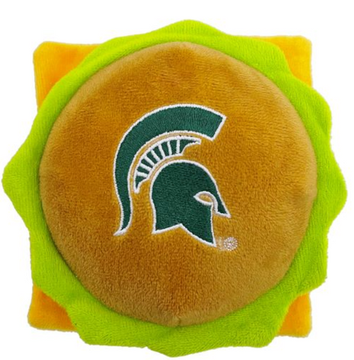 Pets First Michigan State Spartans Plush Hamburger Dog Toy