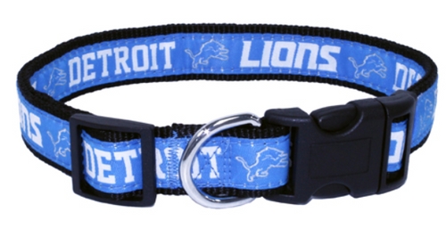 Pets First Detroit Lions Adjustable Dog Collar