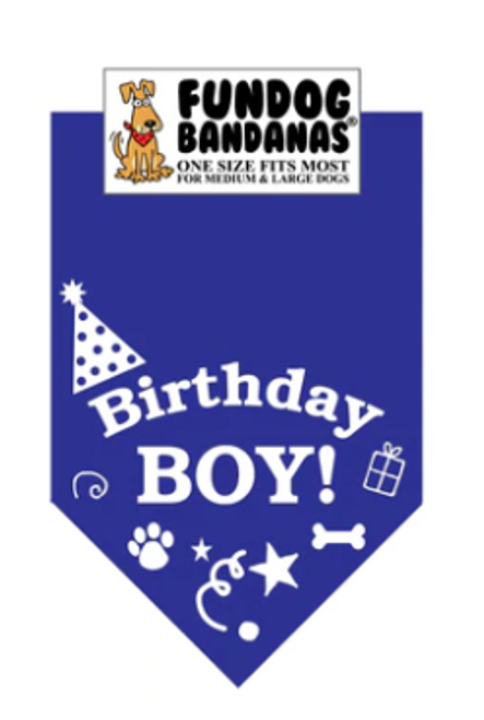 Fun Dog Bandanas Birthday Boy Pet Bandana