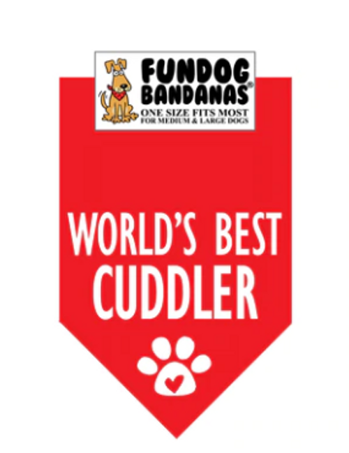 Fun Dog Bandanas World's Best Cuddler Pet Bandana