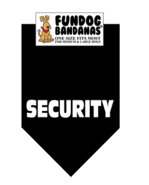 Fun Dog Bandanas Security Pet Bandana
