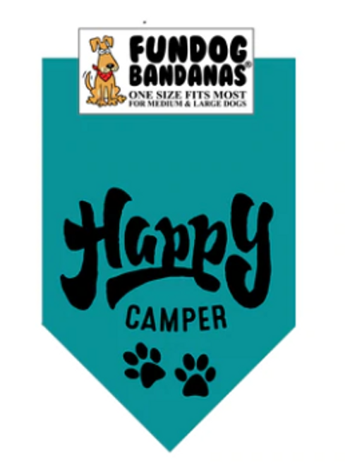 Fun Dog Bandanas Happy Camper Pet Bandana