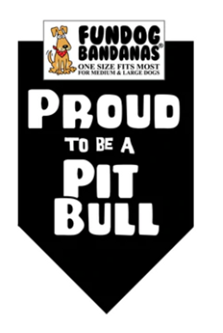 Fun Dog Bandanas Proud to Be a Pit Bull Pet Bandana