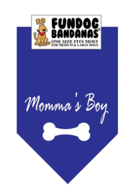 Fun Dog Bandanas Momma's Boy Pet Bandana