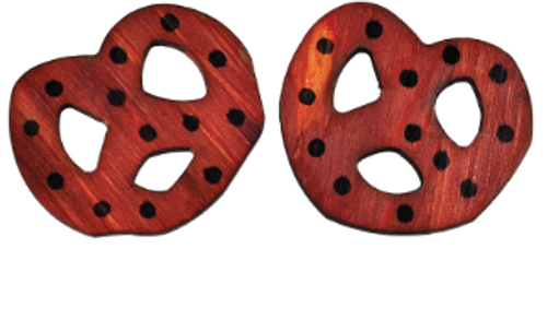 A&E Nibbles Wooden Pretzels Small Animal Chew Toys, 2 pk