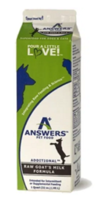 Answers Fermented Raw Goat Milk Frozen Dog And Cat Supplemental Food