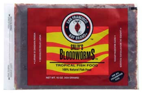 San Francisco Bay Frozen Bloodworms Fish Food 16 oz