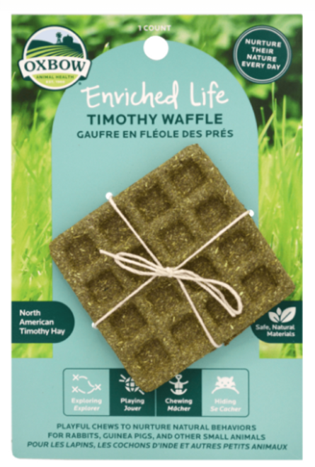 Oxbow Enriched Life Timothy Waffle Small Animal Chew Toy