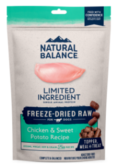 Natural Balance Limited Ingredient Freeze-Dried Chicken & Sweet Potato Recipe Dog Food Topper 6 oz