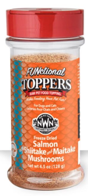 Northwest Naturals FUNctional Freeze-Dried Salmon with Shiitake & Maitake Mushrooms Pet Food Topper 3.5 oz