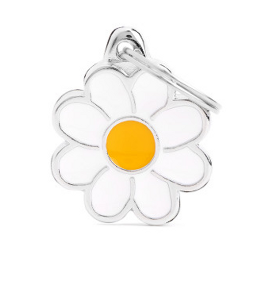 Myfamily Enamel Daisy Personalized Dog ID Tag