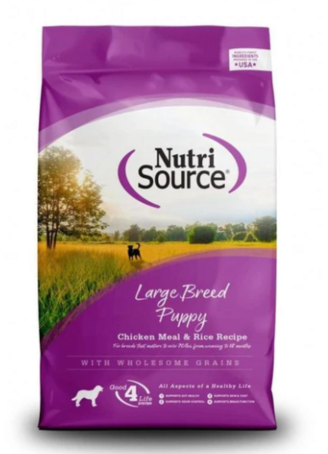 Nutrisource Chicken & Rice Lg Breed Puppy Dry Dog Food