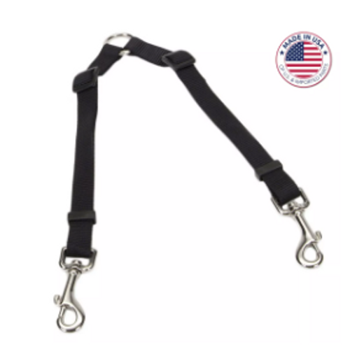 Coastal Pet Products 2 Dog Adjustable Coupler Leash Attachment, 3/8 Wide 18-24"