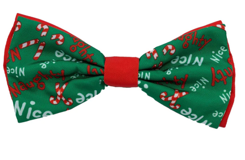 Huxley & Kent Holiday Naughty/Nice Bow Tie Collar Accesssory