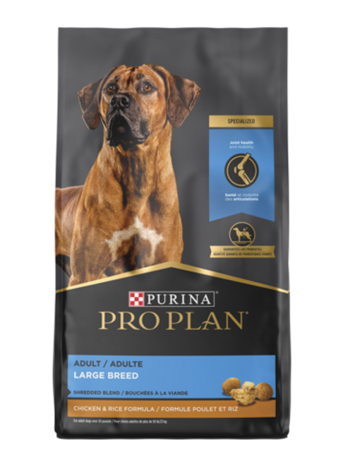 Purina Pro Plan Adult Large Breed Shredded Blend Chicken & Rice Formula Dry Dog Food 34 lb