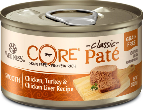 Wellness Core Natural Chicken, Turkey, & Chicken Liver Classic Pate Grain