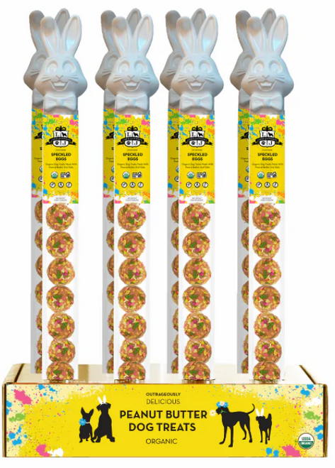 Lord Jameson Peanut Butter Speckeled Easter Eggs Organic Dog Treats 3 oz