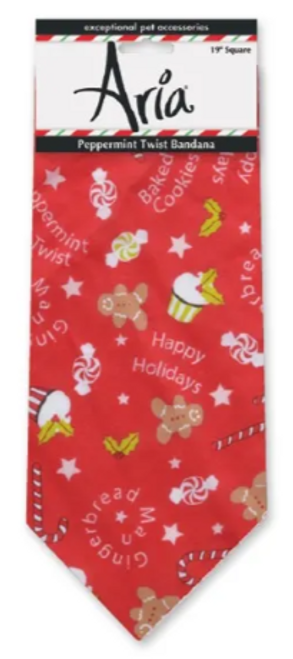 Pet Edge Holiday Peppermint Twist Pet Bandana