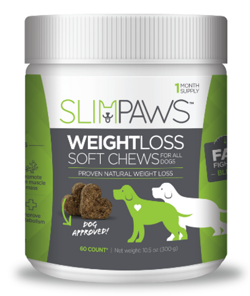 Slim Paws Weight Loss Supplements Soft Chews for Dogs 60 ct