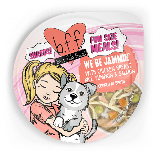 Weruva B.F.F. Fun Size Meals We Be Jammin' with Chicken Breast, Rice, Pumpkin & Salmon Cooked in Broth Wet Dog Food