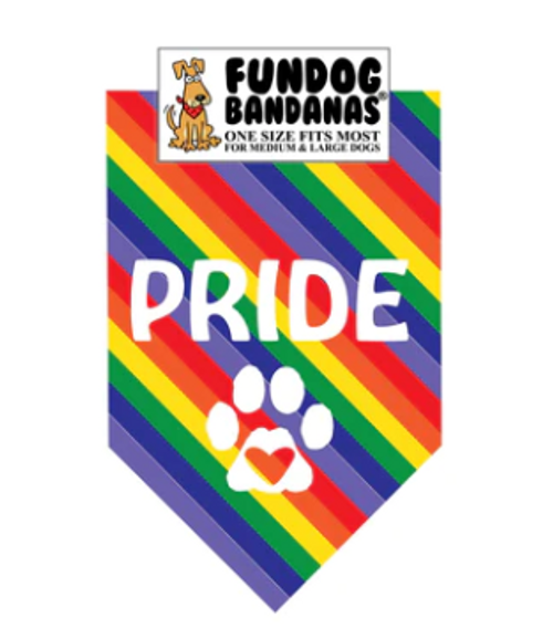 Fun Dog Bandanas Pride Rainbow Pet Bandana