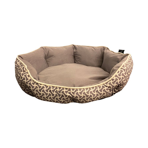 Pet Obsession Bone Print Cuddler Pet Bed