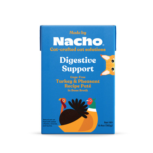Made By Nacho Grain-Free Digestive Support Cage-Free Turkey & Pheasant Recipe Pate in Bone Broth for Cats