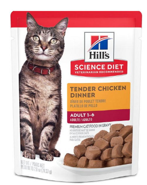 Hill's Science Diet Adult Chicken Wet Cat Food Pouch