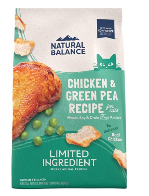 Natural Balance L.I.D. Limited Ingredient Grain-Free Chicken & Pea Recipe Dry Cat Food