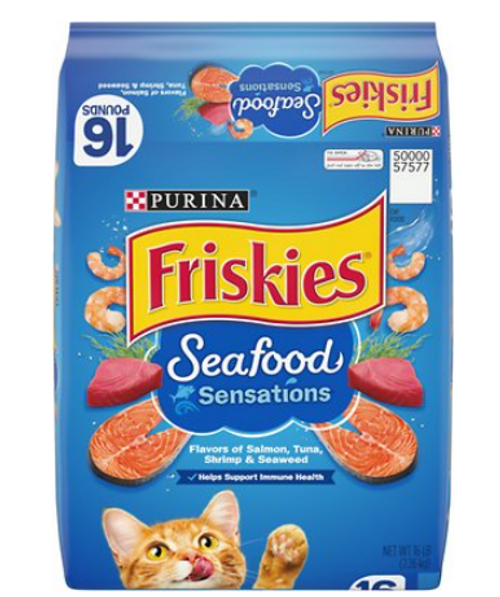Friskies Seafood Sensations With Immune Health Support Dry Cat Food