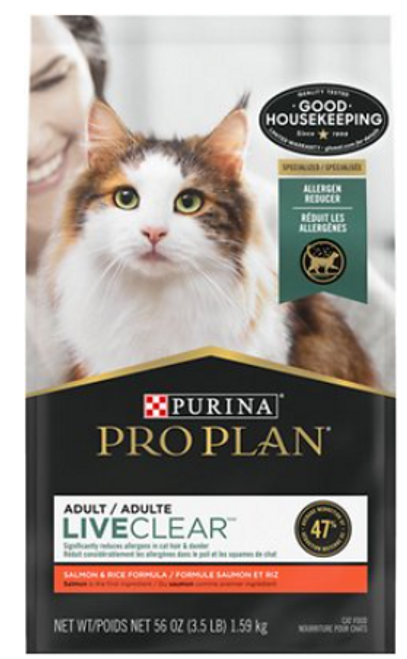 Purina Pro Plan Liveclear Probiotic High Protein Salmon & Rice Formula Dry Cat Food