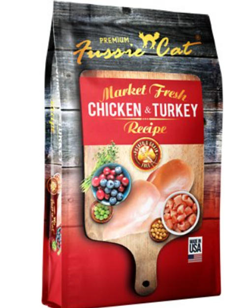 Fussie Cat Market Fresh Chicken & Turkey Recipe Grain-Free Dry Cat Food