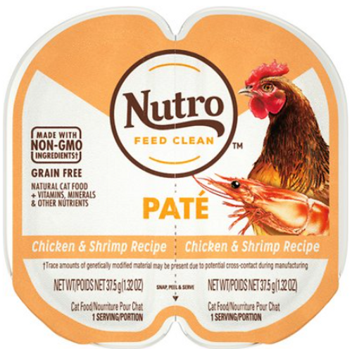 Nutro Perfect Portions Real Chicken & Shrimp Pate Grain-Free Wet Cat Food