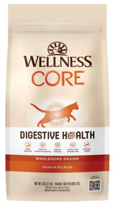 Wellness Core Digestive Health Wholesome Grains Chicken & Rice Recipe Dry Cat Food