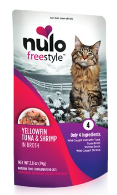 Nulo Freestyle Grain-Free Yellowfin Tuna & Shrimp in Broth Cat Food Pouch