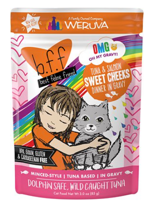 Weruva B.F.F. Oh My Gravy Sweet Cheeks Tuna & Salmon Dinner In Gravy Grain-Free Wet Cat Food
