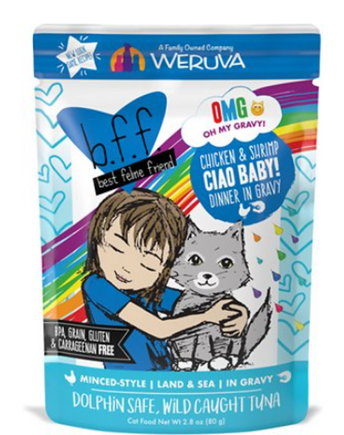 Weruva B.F.F. Oh My Gravy Ciao Baby! Chicken & Shrimp Dinner In Gravy Grain-Free Wet Cat Food