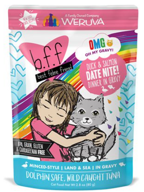 Weruva B.F.F. Oh My Gravy Date Nite! Duck & Salmon Dinner In Gravy Grain-Free Wet Cat Food