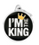 Myfamily Large Enamel "I'm the King" Personalized Dog ID Tag