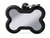 Myfamily Hushtag Chromed Bone Personalized Dog ID Tag