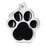 Myfamily Classic Big Black Paw Personalized Dog ID Tag